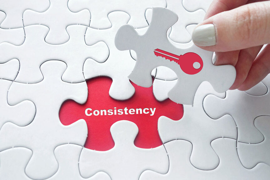 consistency is key to success graphic