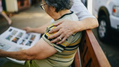 couple reading the newspaper
