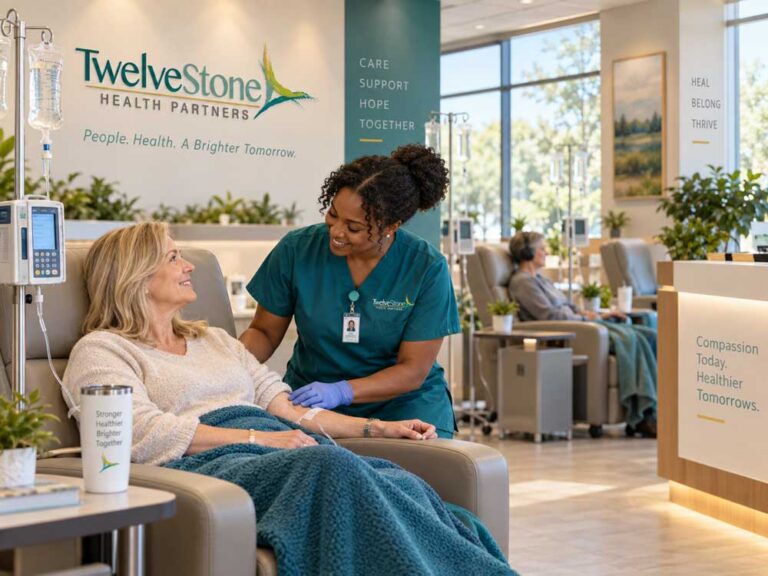 patient at TwelveStone infusion center